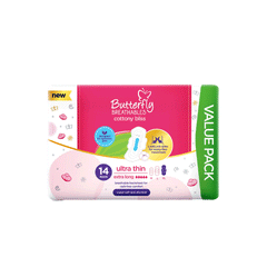 Butterfly Breathables Ultra Thin Pads Extra Long 14s