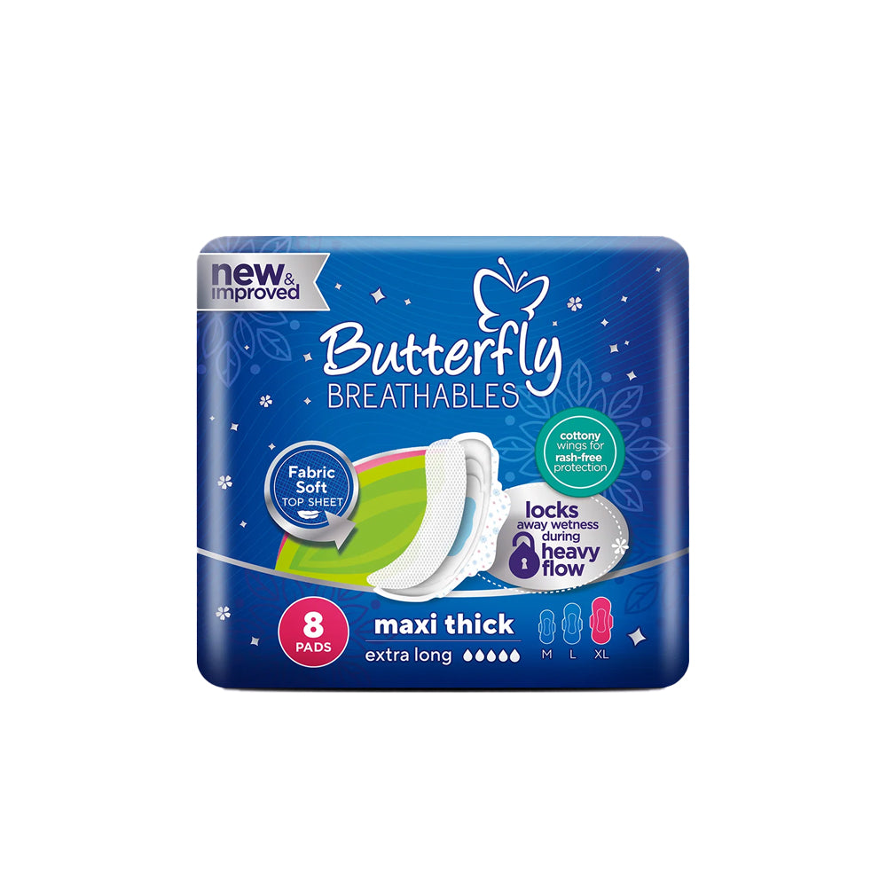 Butterfly Breathables Maxi Thick Extra Long 8s