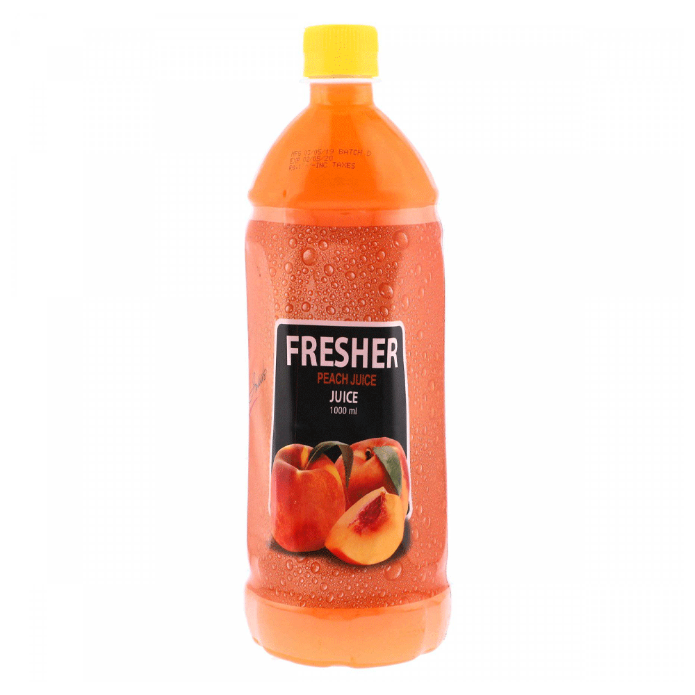 Fresher Peach Fruit Drink 1000ml Bottle
