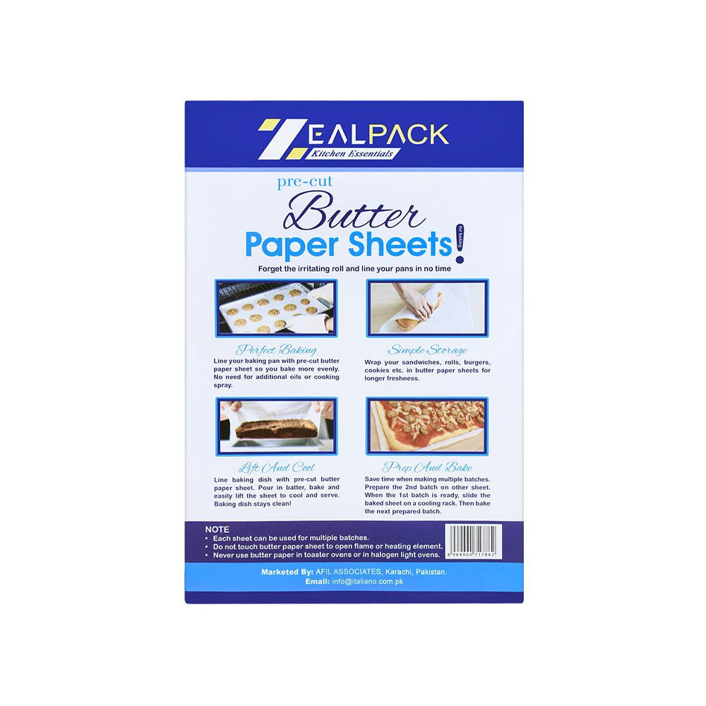 Zeal Pack Butter Paper Sheets 24s.