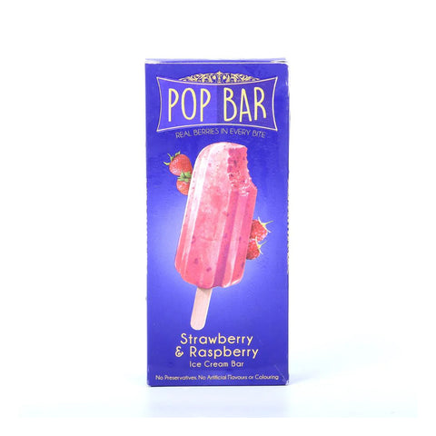 Pop Bar Strawberry&Raspberry Ice Cream Bar 90g