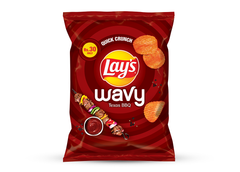 Lays Wavy Texas Bbq Chips 17g