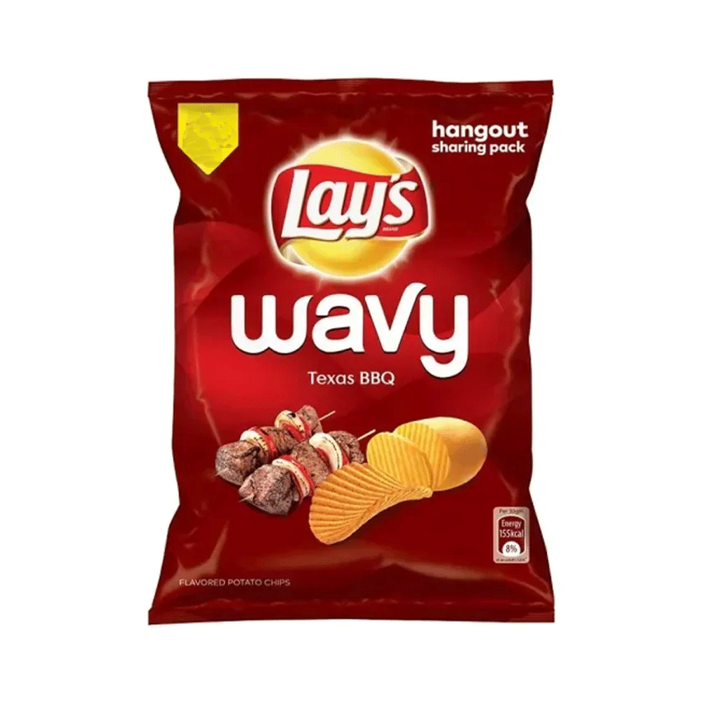 Lays Wavy Texas Bbq Chips 30g