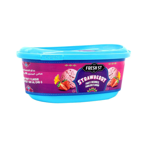 Fresh ST Strawberry Ice Cream Tub 500ml