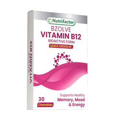 Nutrifactor Bzolve Vitamin B12 1000mcg Quick Dissolve Tab 30s Box