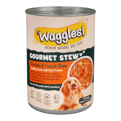 Waggles Dog Gourmet Stew Chciken & Carrot Stew Tin 400g