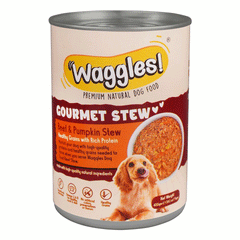 Waggles Dog Gourmet Stew Beef & Pumpkin Stew Tin 400g
