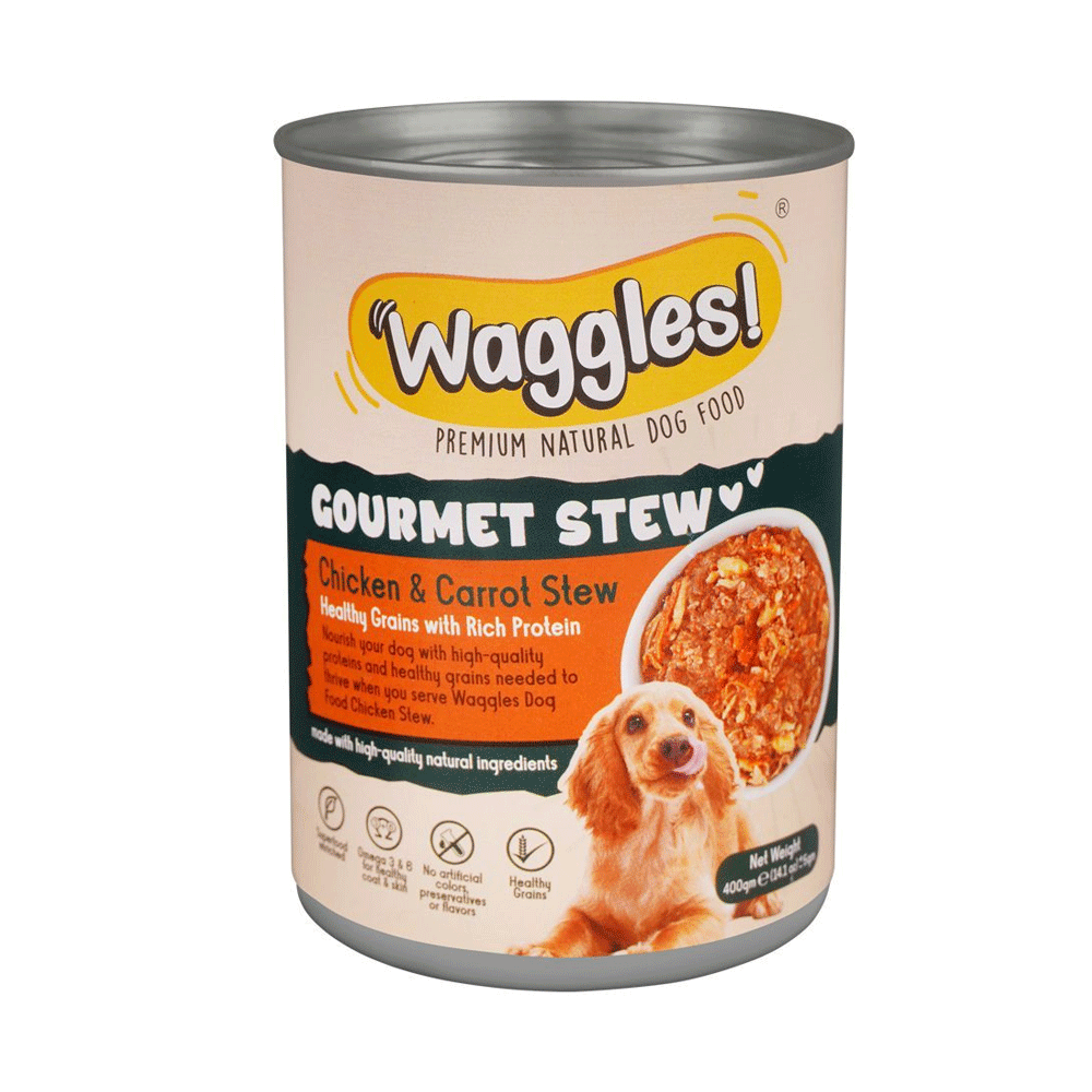Waggles Purrfect Chicken & Carrot Cat Food Tin 400g