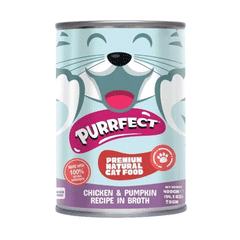 Waggles Purrfect Chicken & Pumpkin Cat Food Tin 400g