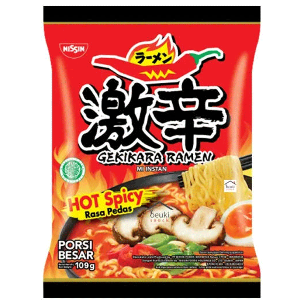 Nissin Gekikara Ramen Hot Spicy Noodles 109g