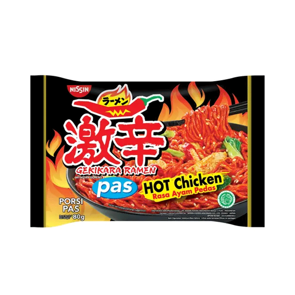 Nissin Gekikara Ramen Hot Chicken Noodles 80g