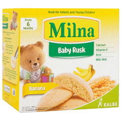Milna Banana Baby Rusk 130g