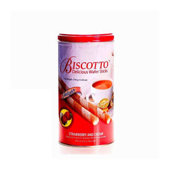 Biscotto Strawberry And Cream Wafer Sticks 370g