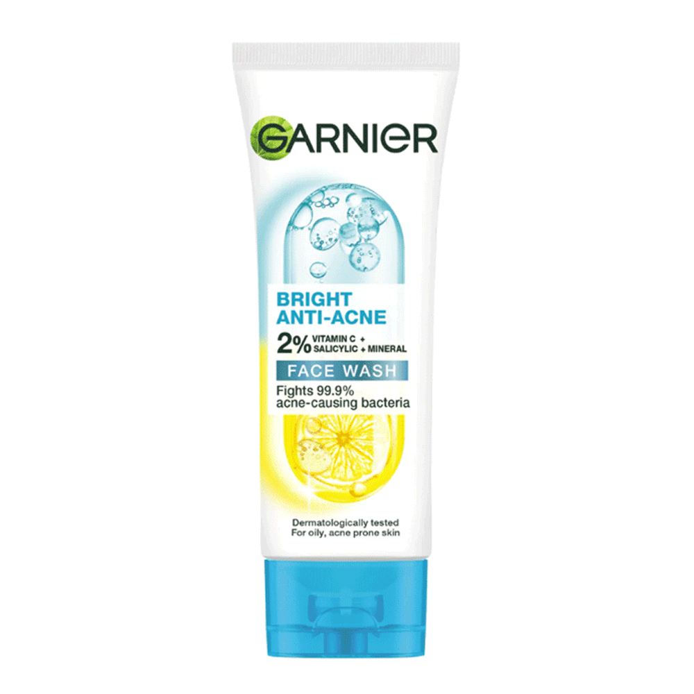Garnier Bright Anti-Acne Face Wash 100ml