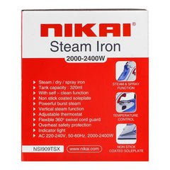 Nikai Steam Iron Big 2000-2400W NSI909TSX