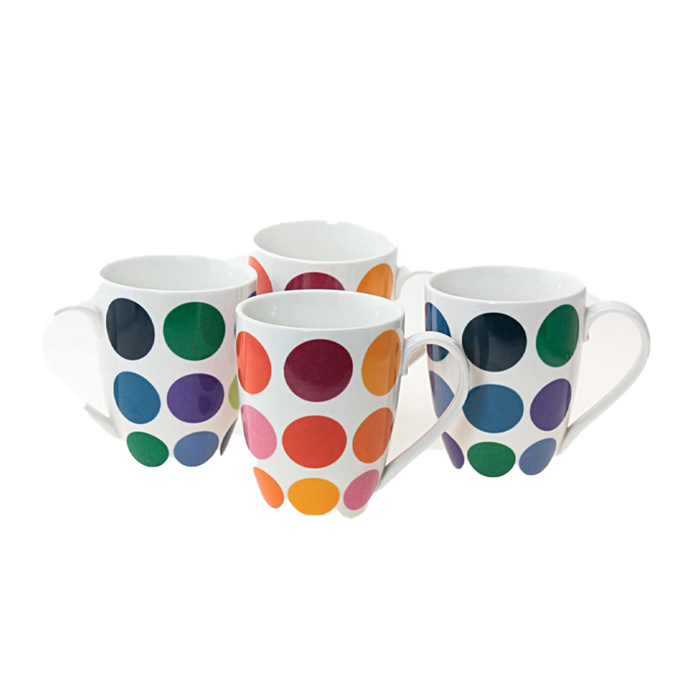 Symphony Big Dots Set Of 4 Mugs 300ml Sy6039