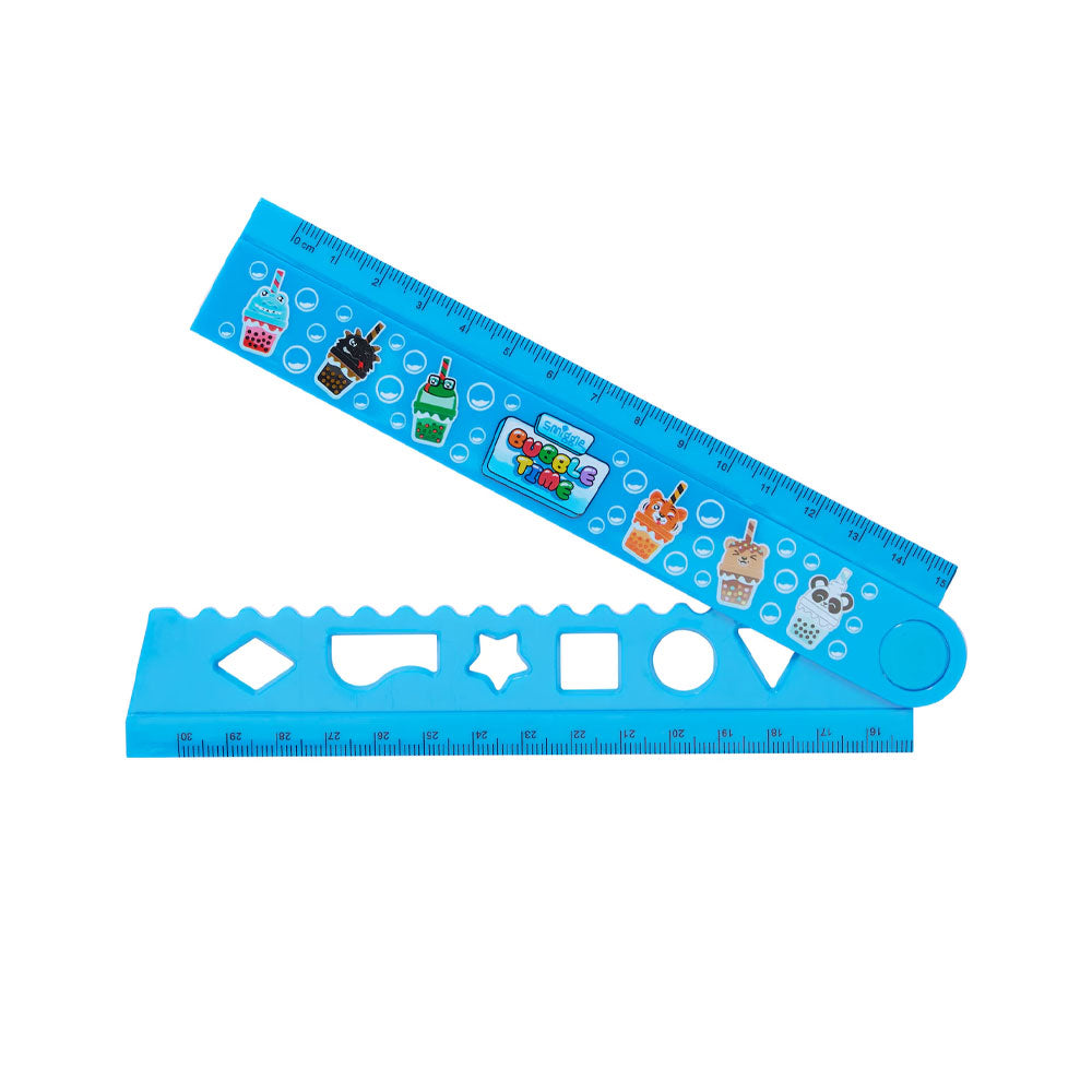 Smiggle Bubble Time Fold Up ruler Blue – Springs