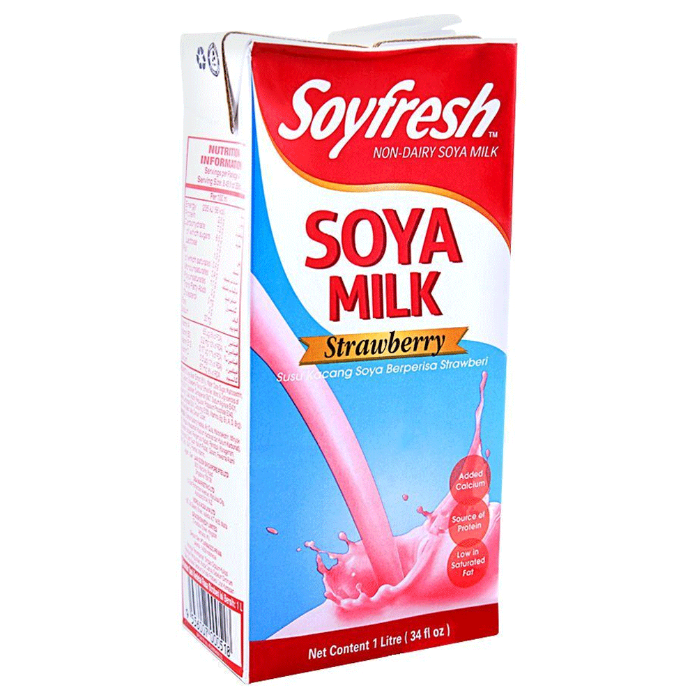 Soyfresh Soya Milk Strawberry 1ltr