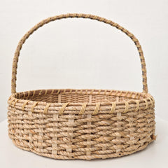 Wicker Round Basket With Handle - Extra Small