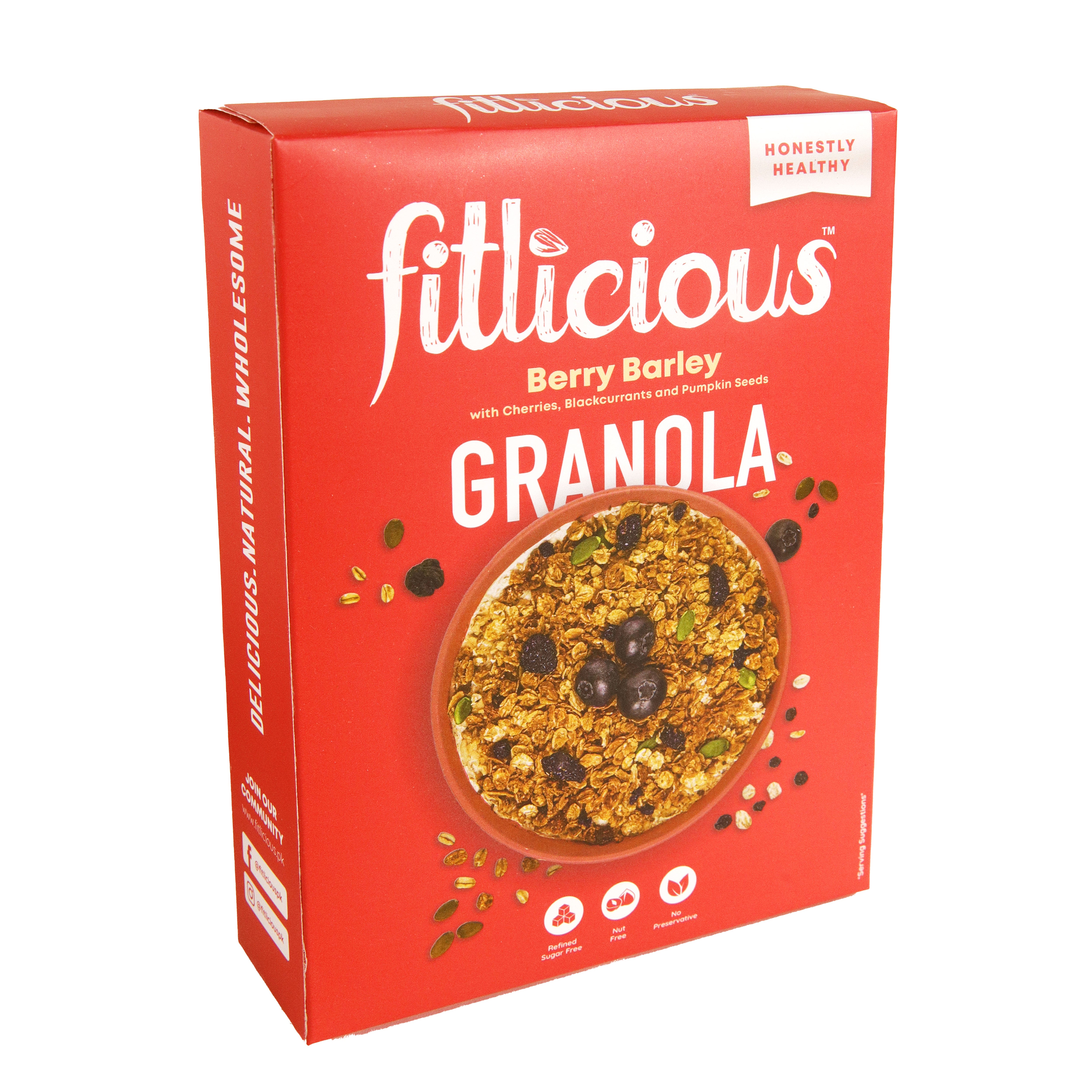 Fitlicious Berry Barley Granola 370g