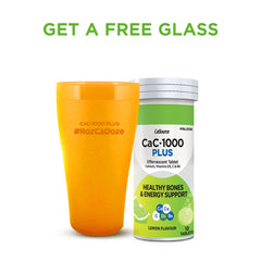 CaC-1000 Plus Lemon Effervescent Tablets - 10s Tablets + FREE GLASS