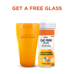 CaC-1000 Plus Orange Effervescent Tablets - 10s Tablets + FREE GLASS