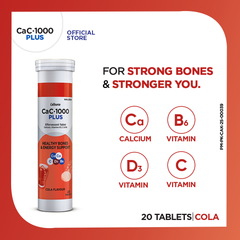 CaC-1000 Plus Cola Effervescent Tablets - 20s Tablets
