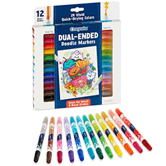 Crayola Dual-Ended Doodle Markers 12s 588314