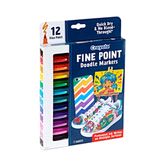 Crayola Fine Point Doodle Markers 12s 588312