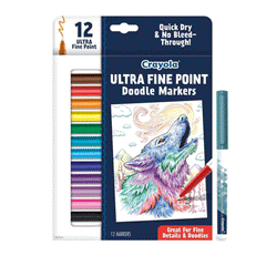 Crayola Ultra Fine Point Doodle Markers 12s 588313
