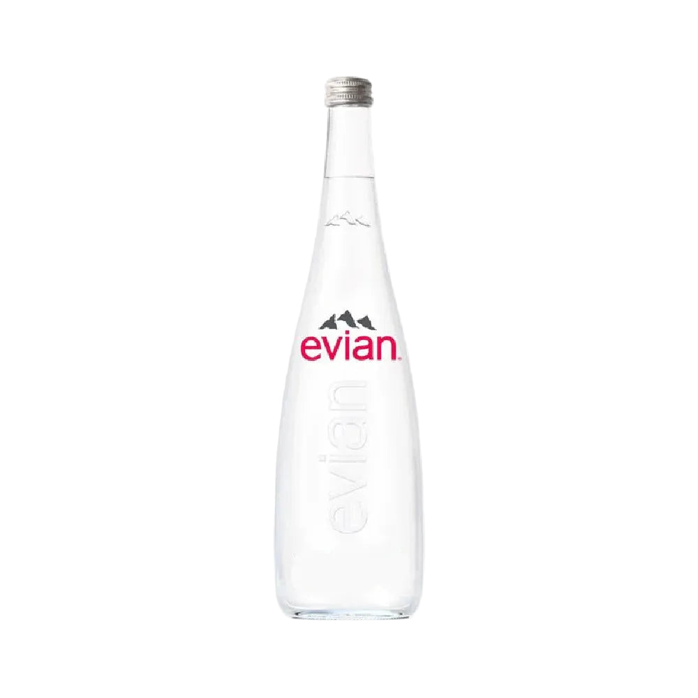 Evian Mineral Water Glass Bottle 75cl