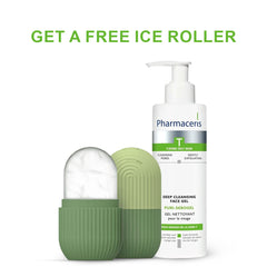 Pharmaceris T-zone Puri-sebogel Deep Cleansing Face Gel 190ml + FREE ICE ROLLER