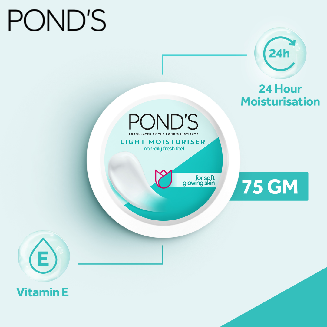Ponds Light Moisturiser For Soft Glowing Skin Cream 75g