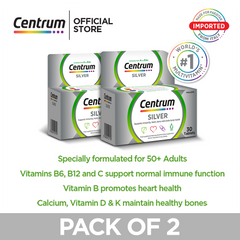 Centrum Silver 50+, 2 Pack Bundle