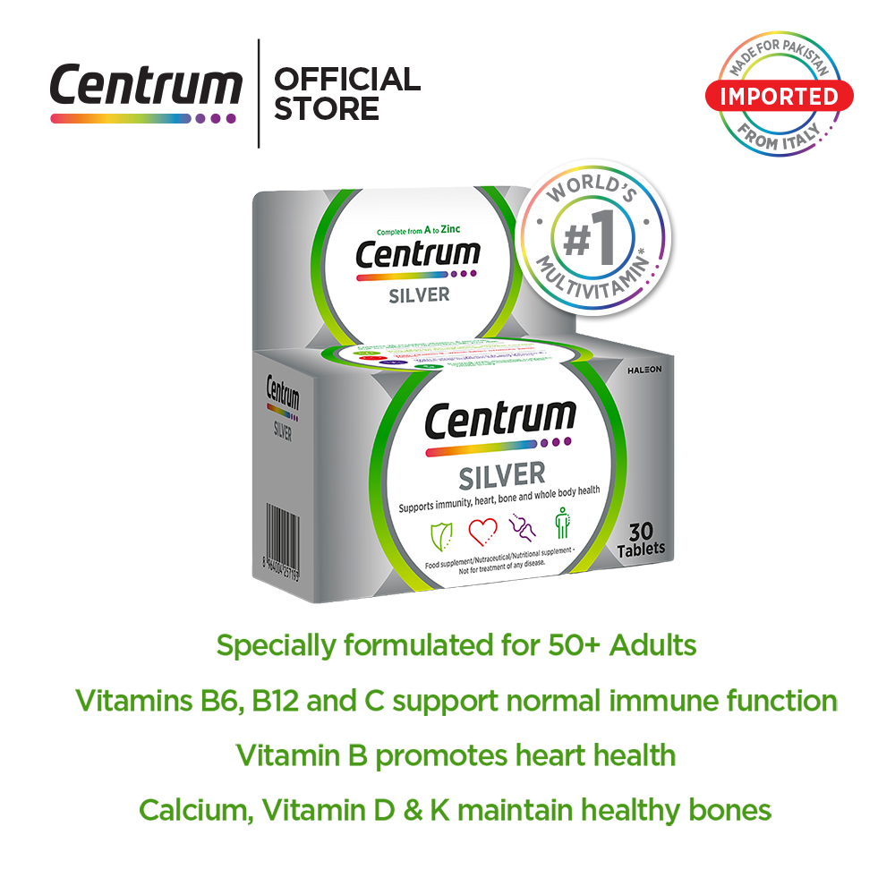 Centrum Silver Tab 30s Made In Italy For Pakistan