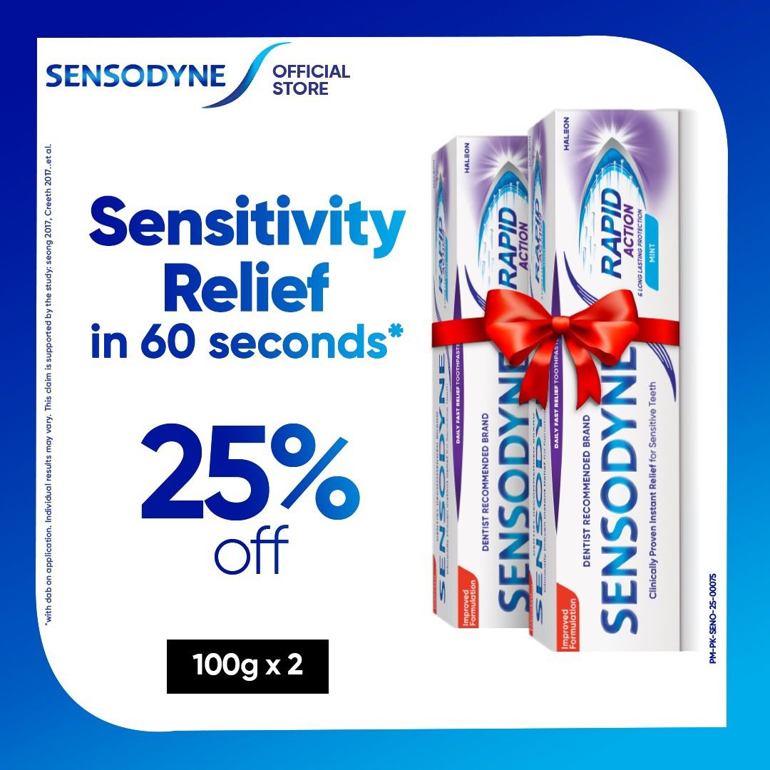 Sensodyne Toothpaste Rapid Action 100g Bundle Offer