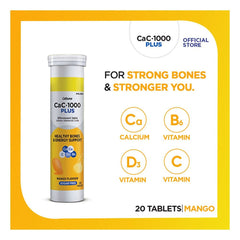 CaC-1000 Plus Mango Sugar Free Effervescent Tablets - 20s Tablets