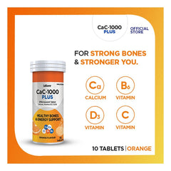 CaC-1000 Plus Orange Effervescent Tablets - 10s Tablets