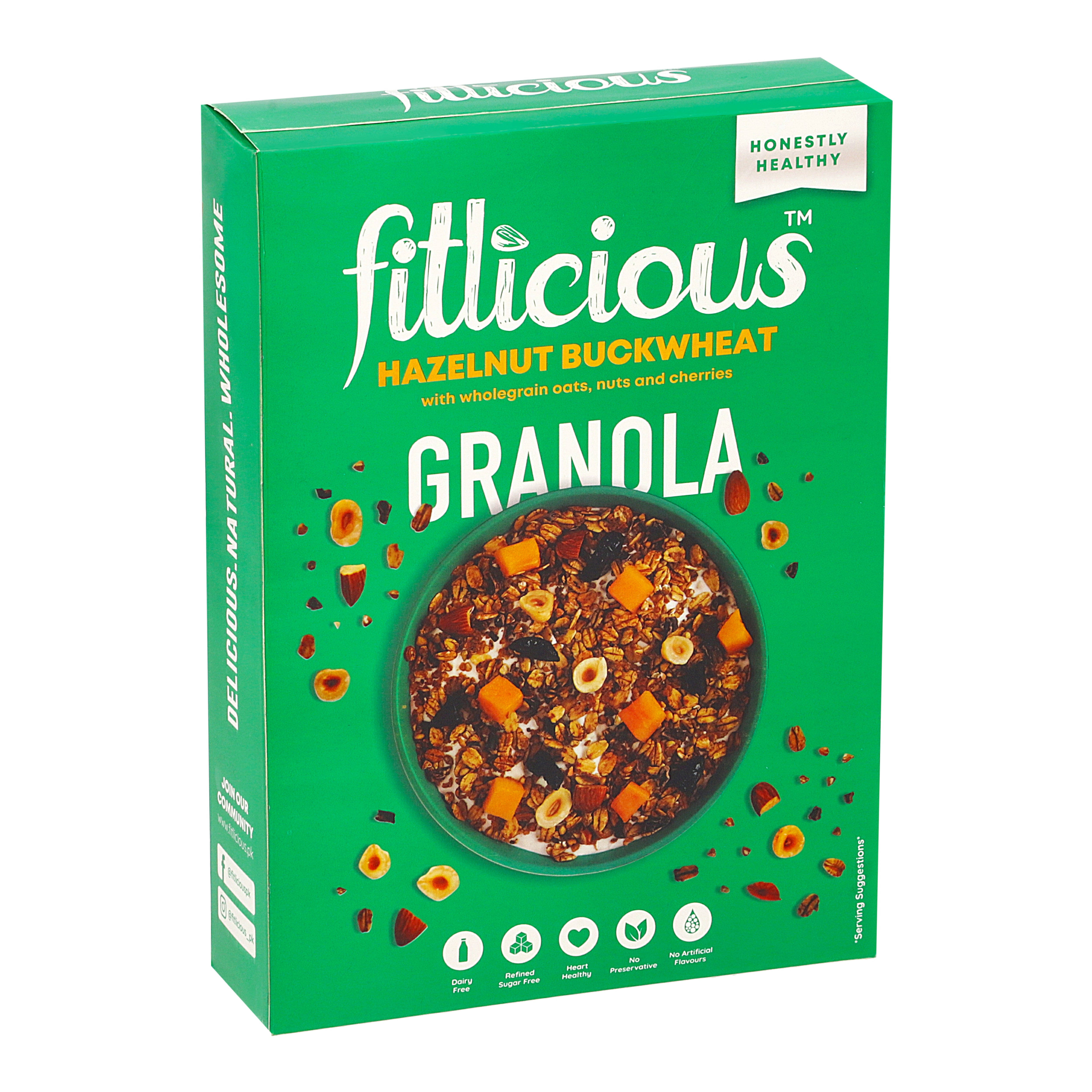 Fitlicious Hazelnut And Buckwheat Granola 370g