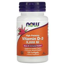 Now Vitamin D-3 5000iu Softgels 120s