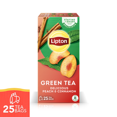 Lipton Green Tea Peach & Cinnamon Tea Bags 25s