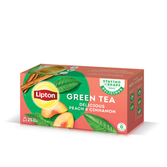 Lipton Green Tea Peach & Cinnamon Tea Bags 25s
