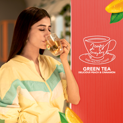 Lipton Green Tea Peach & Cinnamon Tea Bags 25s