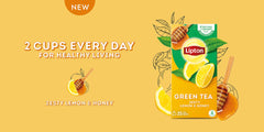 Lipton Green Tea Zesty Lemon & Honey Tea Bags 25s