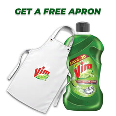 Vim Vinegar & Lime Dishwash Liquid 450ml + FREE APRON