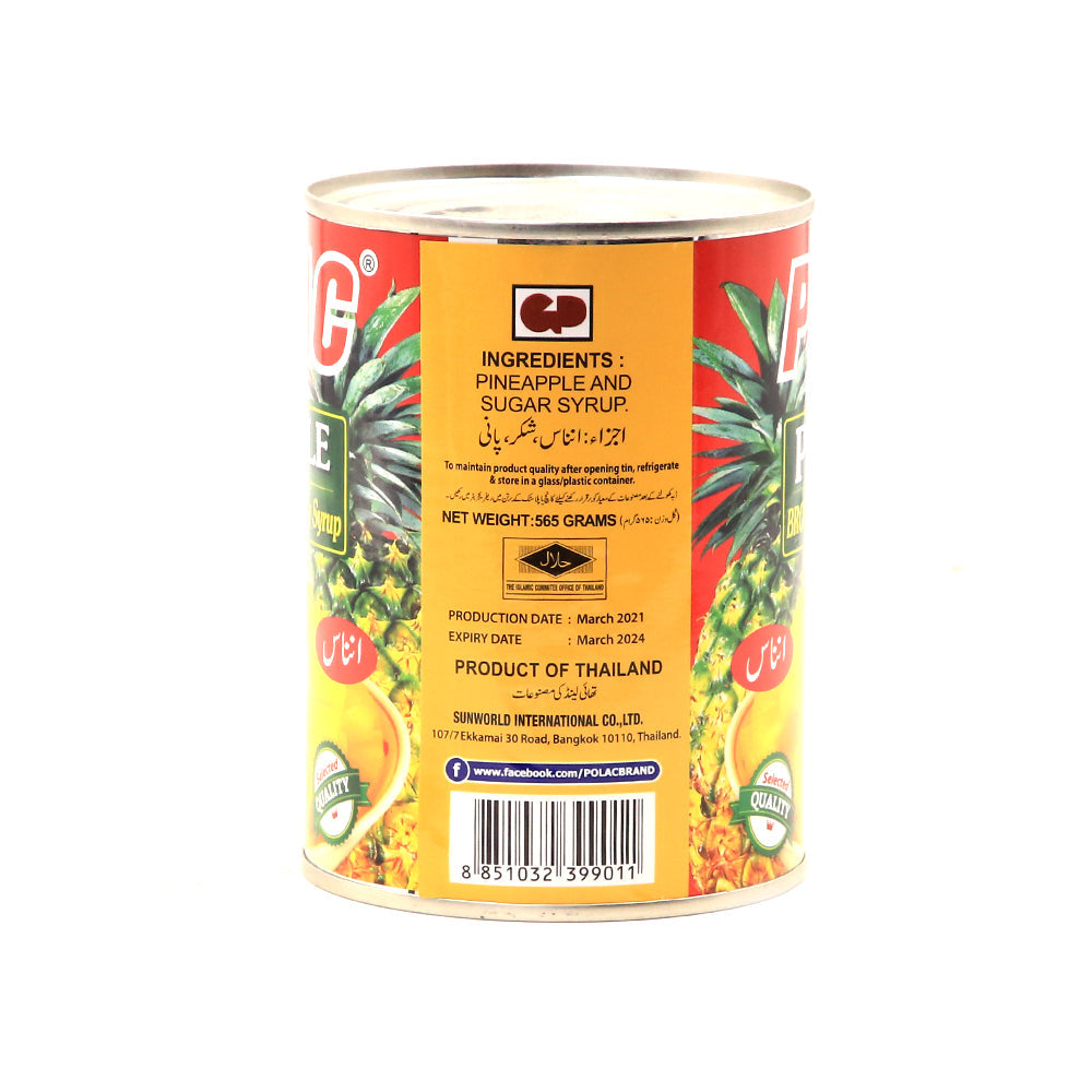 Polac Pineapple Slices In Heavy Syrup 565g