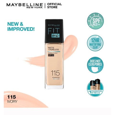 Maybelline Fit Me Foundation With Clay 115