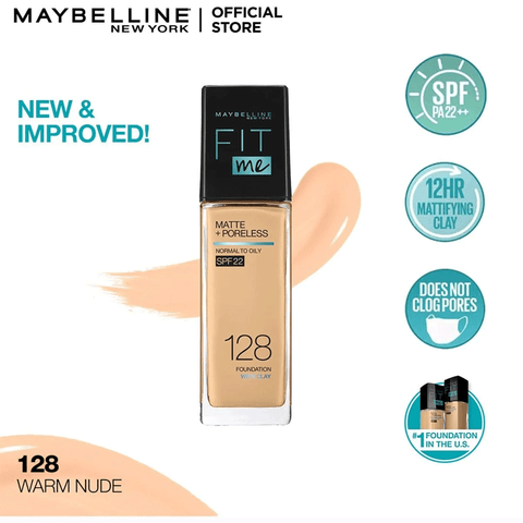 Maybelline Fit Me Foundation With Clay 128