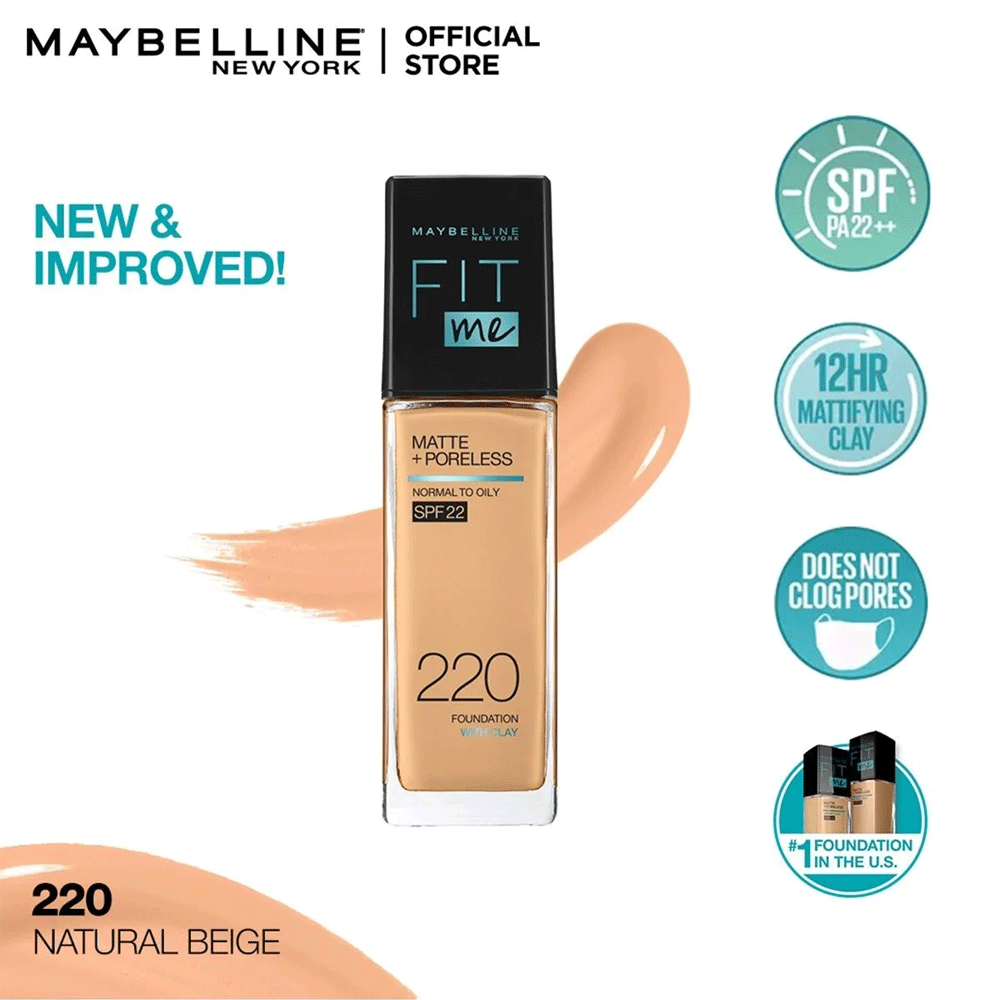 Maybelline Fit Me Foundation With Clay 220