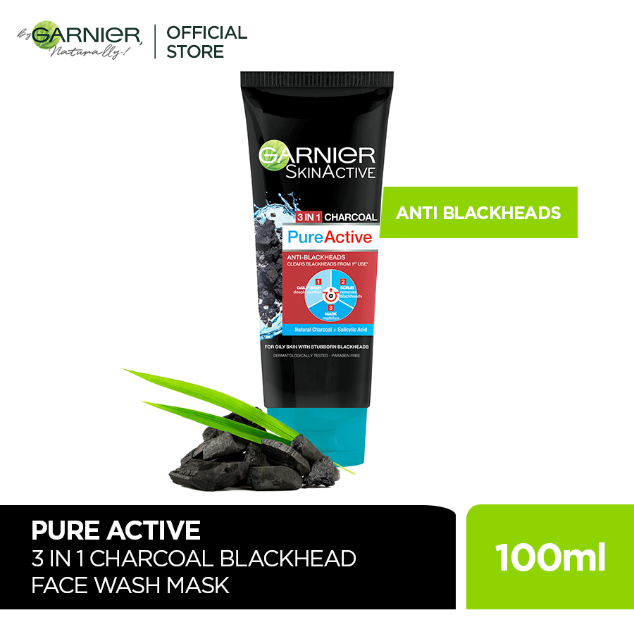 Garnier Face wash Pureactive Charcoal 3in1 100ml